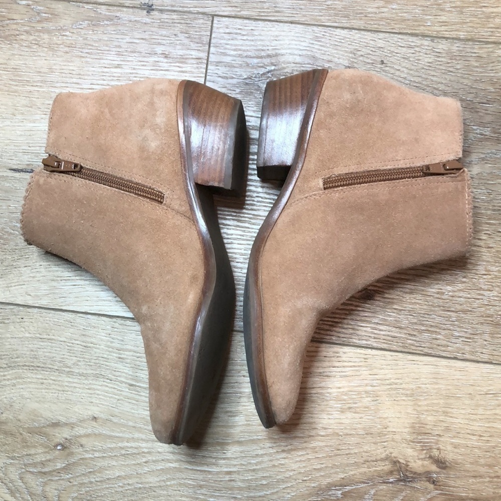 Jack Rogers Bailee Tan Suede Ankle Boots Size 6M - Picture 4 of 8